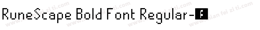 RuneScape Bold Font Regular字体转换